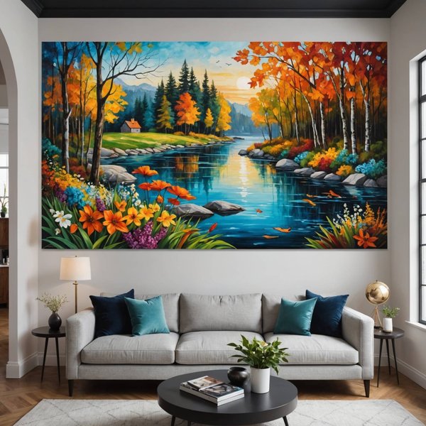 Transformez votre Maison en Galerie d'Art avec une Fresque Murale Intérieure Unique - Galerie Art Comparaison